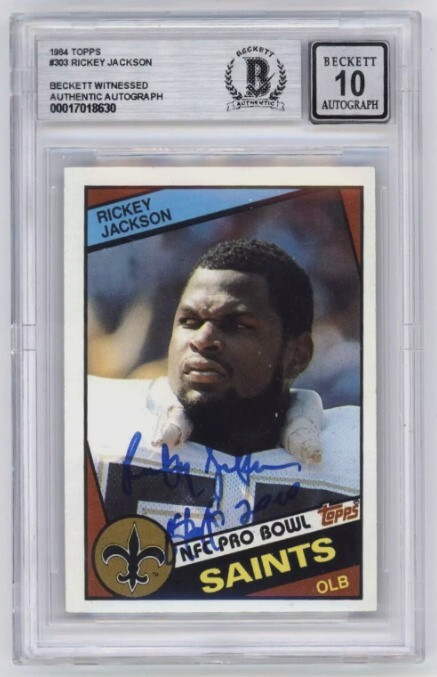 Rickey Jackson 1984 Topps #303 Rookie RC Signed Auto Beckett Wit BAS BGS 10 Auto