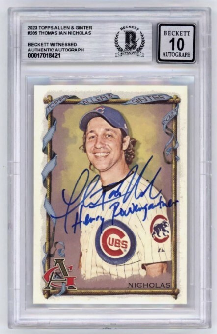 Thomas Ian Nicholas 2023 Allen & Ginter #285 w/ Henry Ins Signed BAS BGS 10 Auto