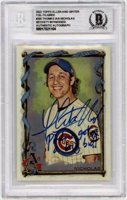 Thomas Ian Nicholas 2023 Allen & Ginter Foil #285 w/ Ins Signed BAS BGS Auto