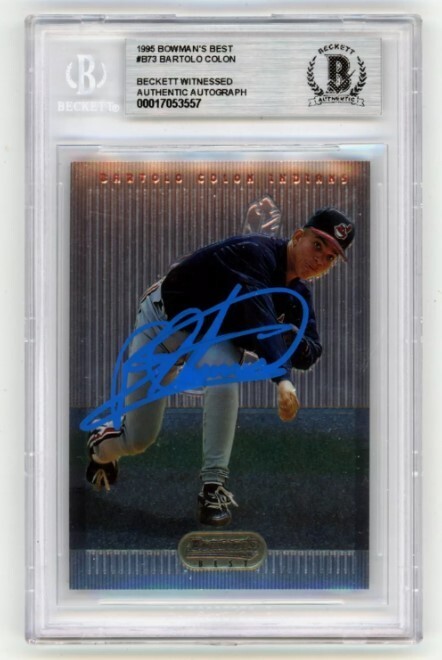 Bartolo Colon 1995 Bowman Best 73 Rookie RC Signed Beckett Witness BAS BGS Auto