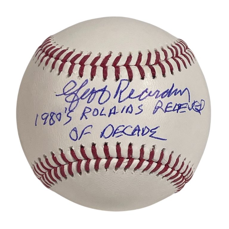 Jeff Reardon Signed ROMLB Baseball w/ 1980s Rolaids Reliever of the Decade BAS