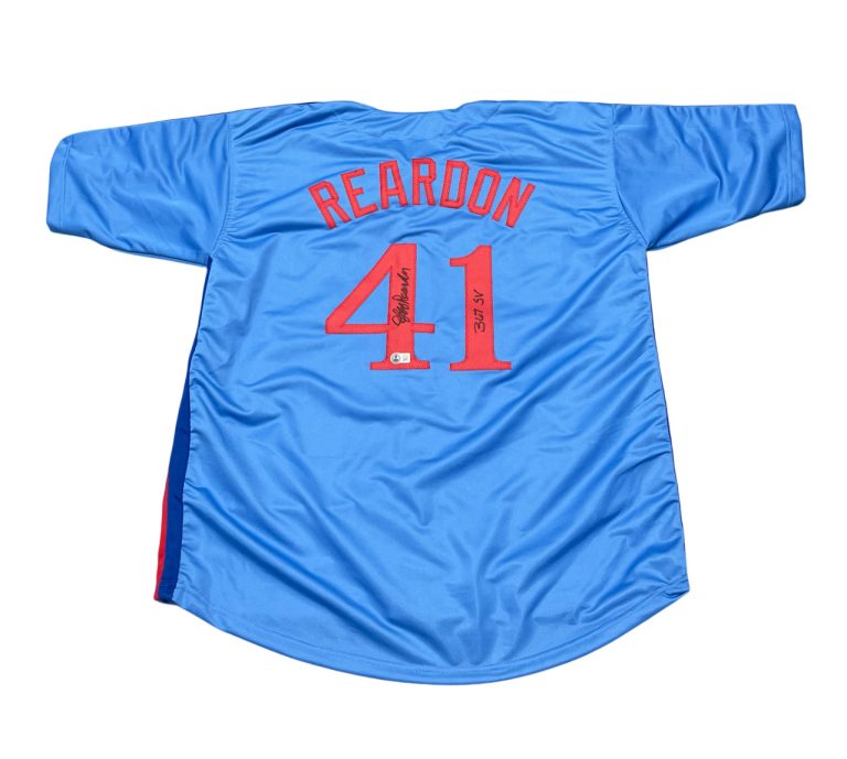 Jeff Reardon Signed Montreal Expos Custom Jersey w/ 367 SV Beckett Wit BAS COA