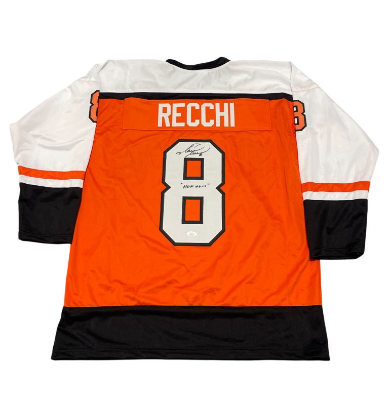 Mark Recchi Signed Philadelphia Flyers Custom Jersey w/ HOF 2017 JSA COA
