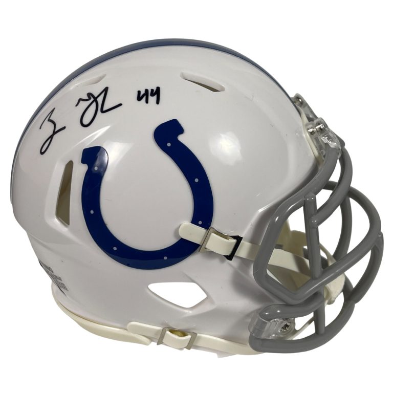 Zaire Franklin Signed Colts Speed Mini Helmet Beckett Witness BAS COA