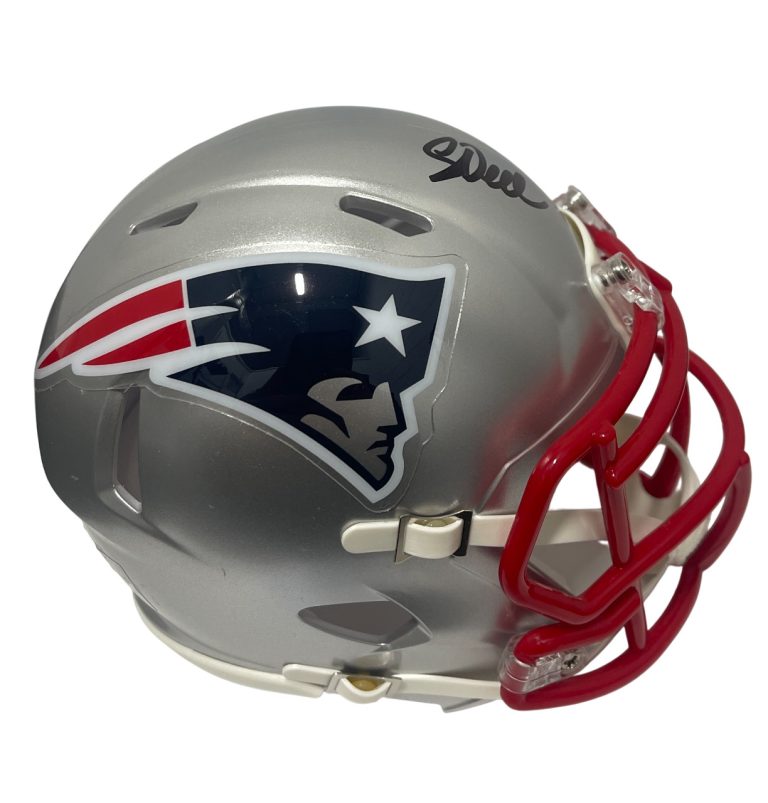 Corey Dillon Signed Patriots Speed Mini Helmet Beckett Witness BAS COA