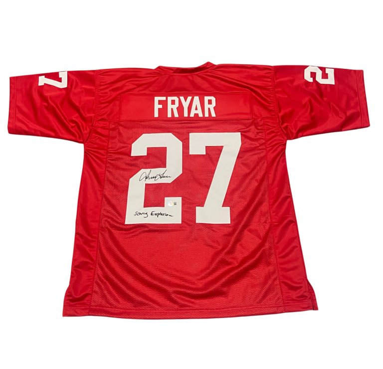 Irving Fryar Signed Nebraska Custom Jersey w/ Scoring Explosion Beckett BAS COA