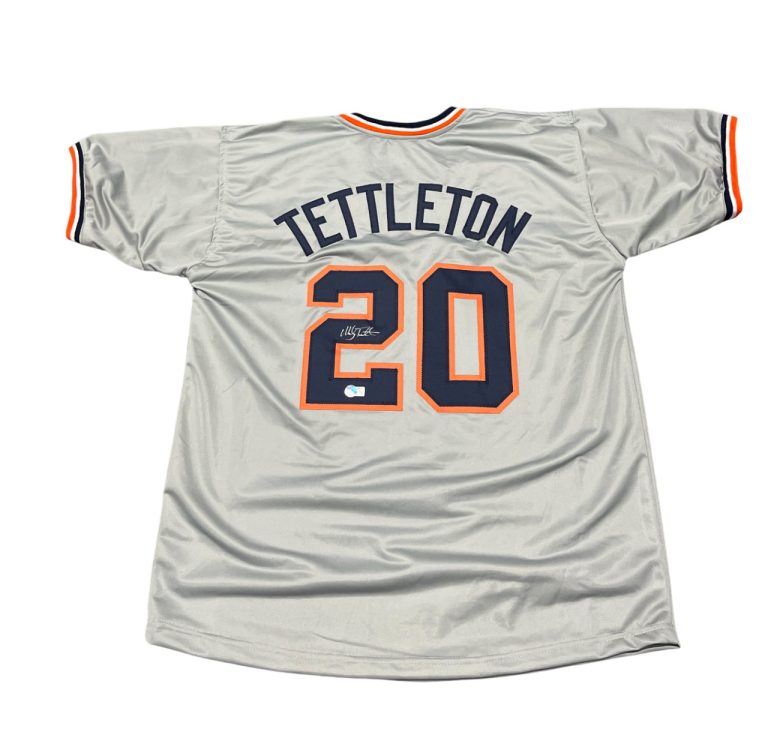 Mickey Tettleton Signed Detroit Tigers Custom Jersey Beckett Witness BAS COA
