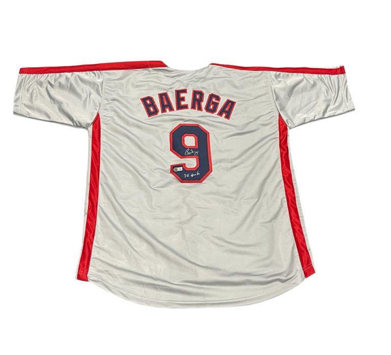Carlos Baerga Signed Cleveland Custom Jersey w/ 3x All Star Beckett Wit BAS COA