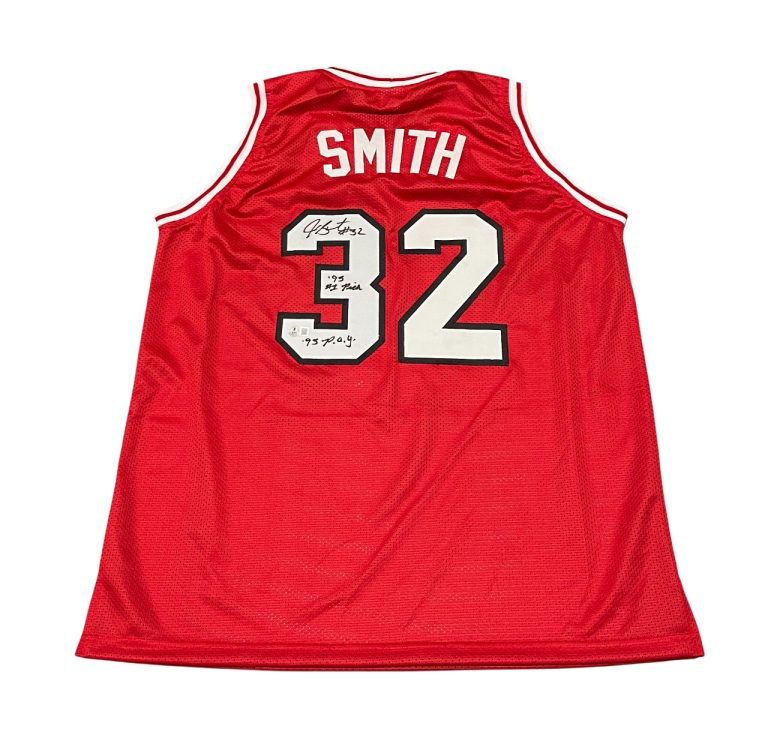 Joe Smith Signed Maryland Custom Jersey w/ 2 Ins Beckett Witness BAS COA