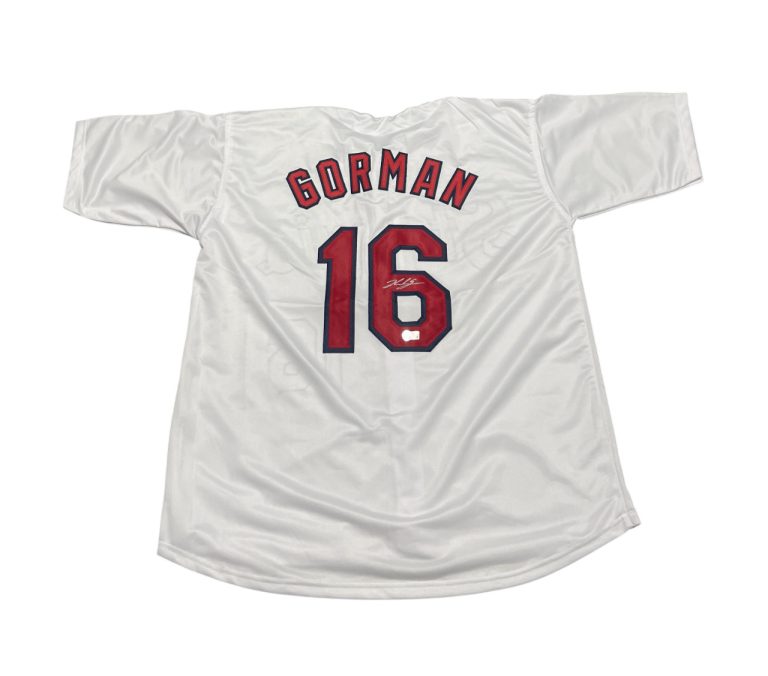 Nolan Gorman Signed St Louis Cardinals Custom Jersey Beckett Witness BAS COA