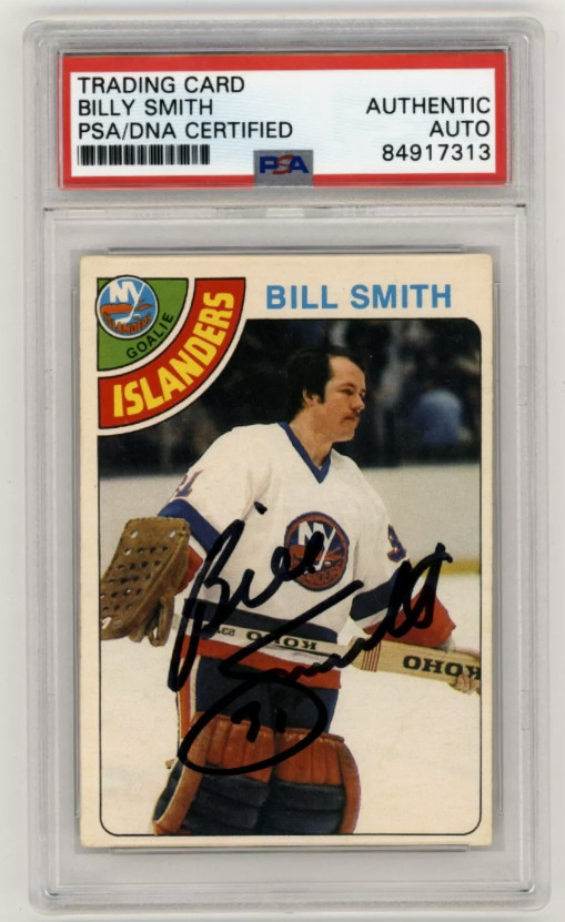 Billy Smith 1978-79 O-Pee-Chee OPC #62 Signed PSA Authentic Auto Islanders HOF