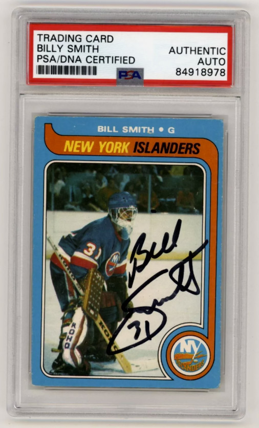 Billy Smith 1979-80 O-Pee-Chee OPC #242 Signed PSA Authentic Auto Blk Islanders
