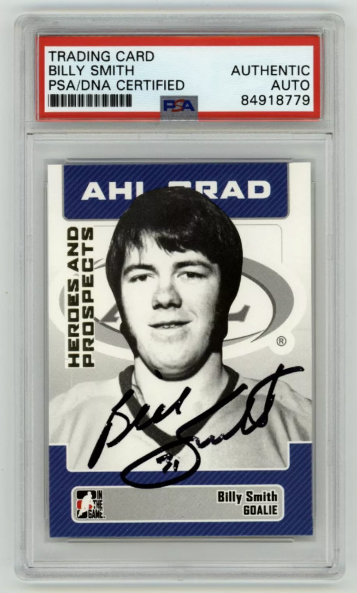 Billy Smith 2006-07 ITG Heroes and Prospects #20 Signed PSA Auth Auto Black HOF
