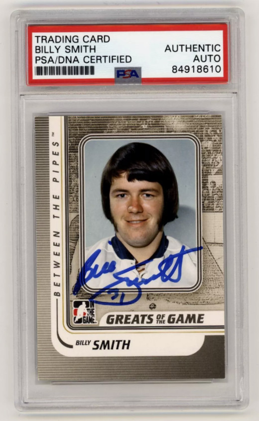 Billy Smith 2010-11 ITG Between The Pipes #147 Signed PSA Authentic Auto NYI HOF