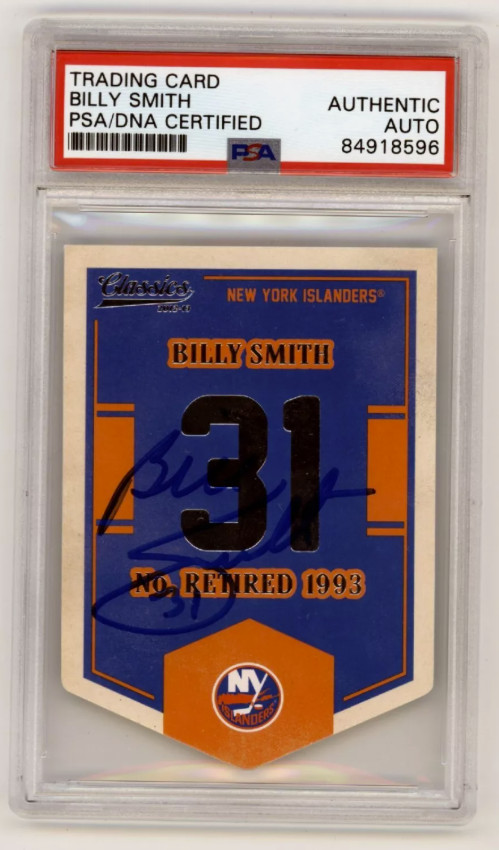 Billy Smith 2012-13 Classics Signature Banner Numbers Signed PSA Auth Auto HOF