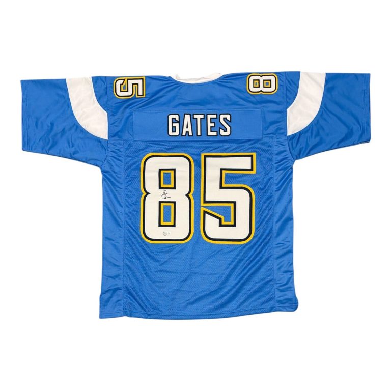Antonio Gates Signed San Diego Chargers Custom Jersey Beckett Witness BAS COA