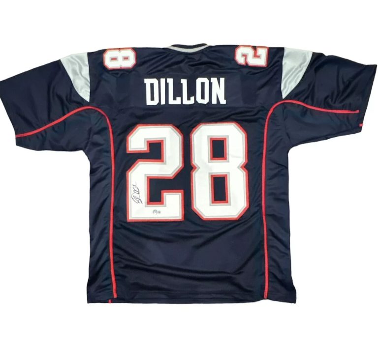 Corey Dillon Signed New England Patriots Custom Jersey Beckett Witness BAS COA