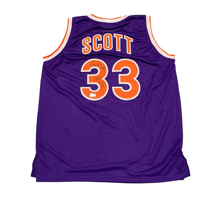 Charlie Scott Signed Suns Custom Jersey w/ HOF 2018 Beckett Witness BAS COA