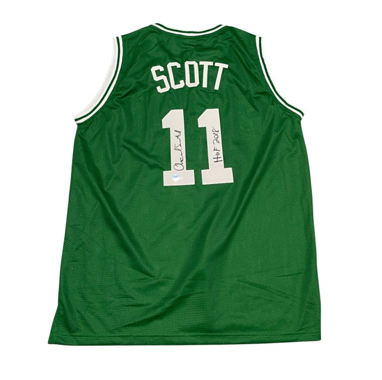 Charlie Scott Signed Celtics Custom Jersey w/ HOF 2018 Beckett Witness BAS COA