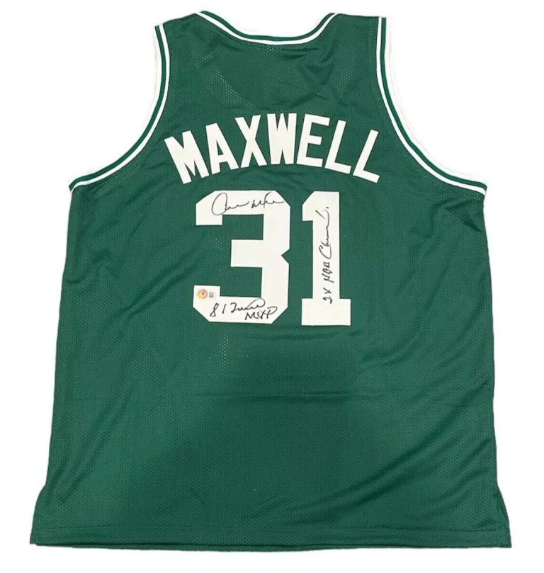 Cedric Maxwell Signed Celtics Custom Jersey w/ MVP + Champs Beckett BAS COA