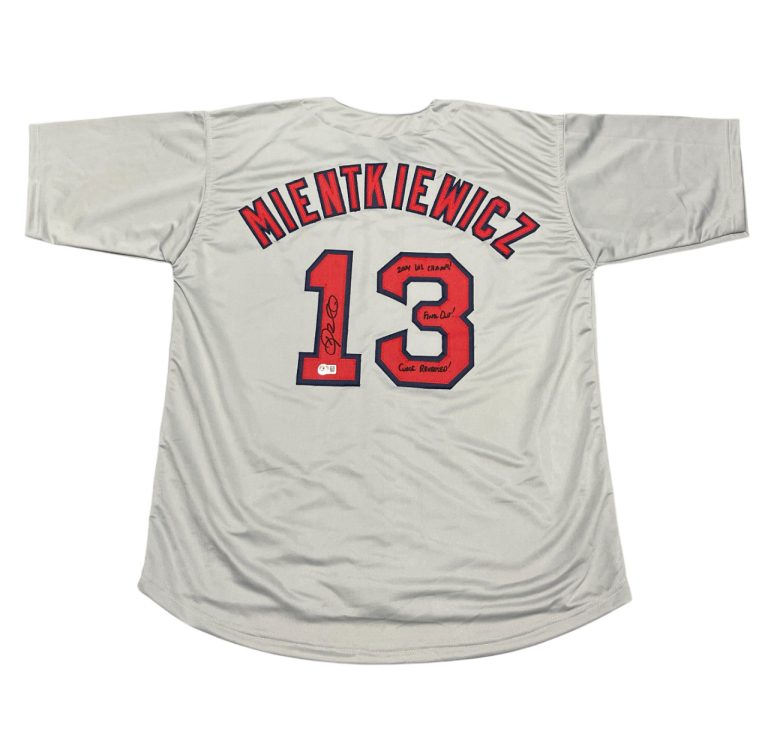 Doug Mientkiewicz Signed Boston Red Sox Custom Jersey w/ 3 Insc Beckett BAS COA
