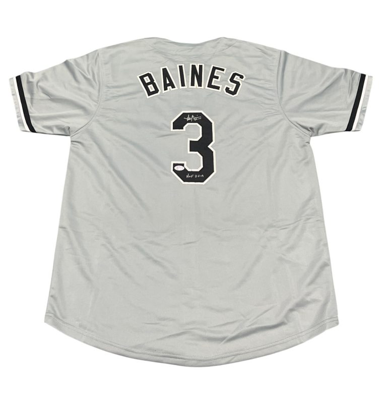 Harold Baines Signed Chicago White Sox Custom Grey Jersey w/ HOF 19 PSA COA