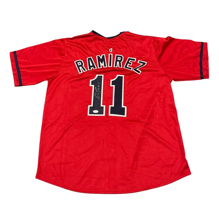 Jose Ramirez Signed Autographed Cleveland Custom Red Jersey JSA COA