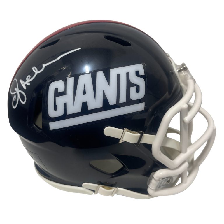 Ottis Anderson Signed Giants TB Mini Helmet Beckett Witness BAS COA