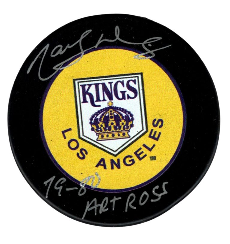 Marcel Dionne Signed Los Angeles Kings Puck w/ 79-80 Art Ross Beckett W BAS COA