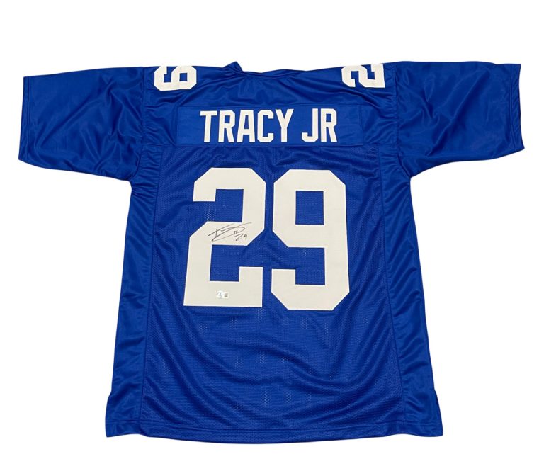 Tyrone Tracy Jr Signed New York Giants Custom Jersey Beckett Witness BAS COA