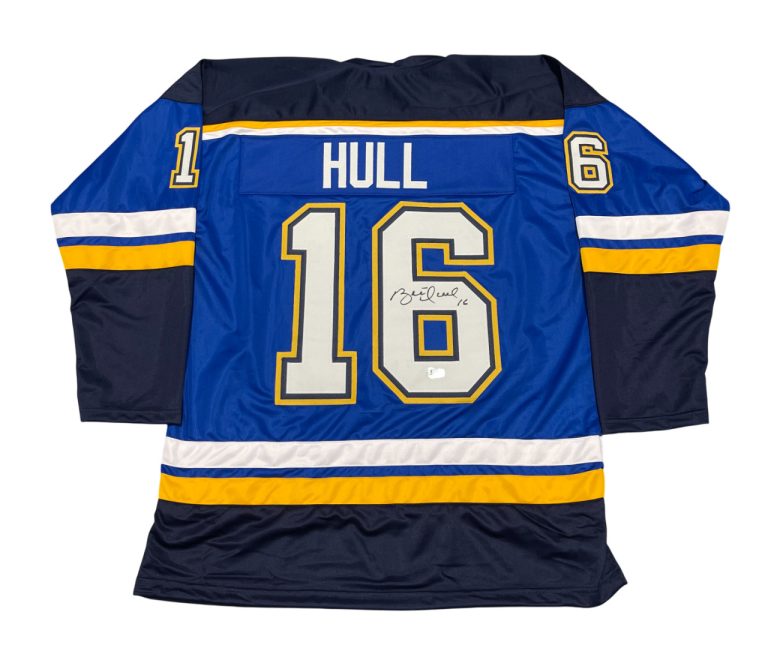 Brett Hull Signed St Louis Blues Custom Jersey Beckett Witness BAS COA