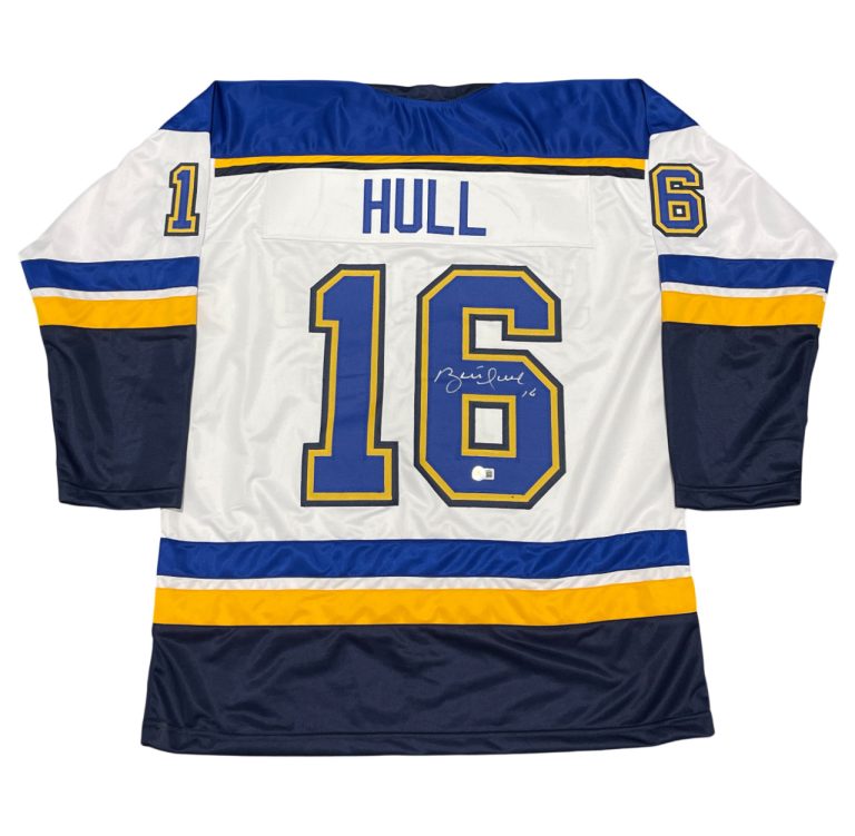 Brett Hull Signed St Louis Blues Custom Jersey Beckett Witness BAS COA