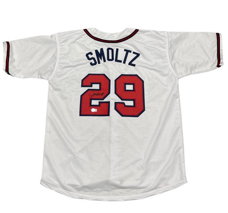 John Smoltz Signed Atlanta Braves Custom Jersey Beckett Witness BAS COA