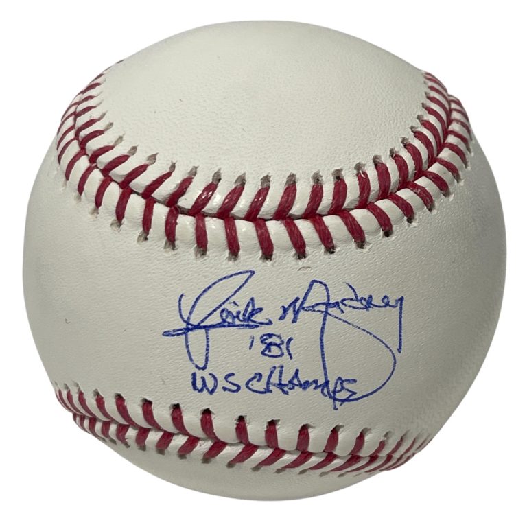 Rick Monday Signed ROMLB Baseball w/ 81 WS Champs Beckett Witness BAS COA