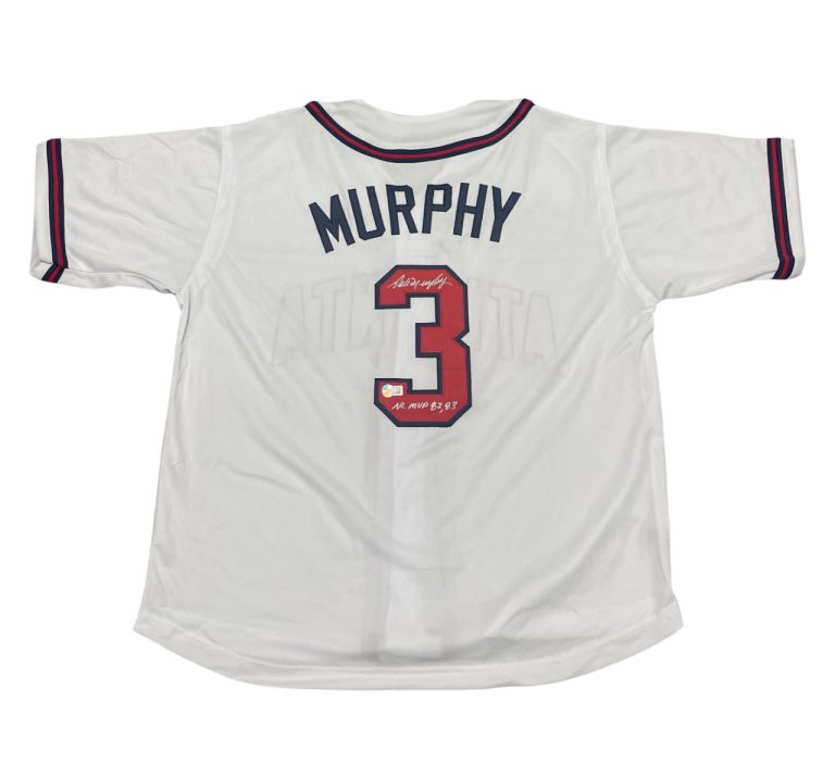 Dale Murphy Signed Braves Custom Jersey w/ NL MVP 82 83 Beckett BAS COA