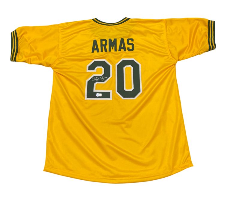 Tony Armas Signed Autographed Oakland Athletics Custom Jersey Beckett BAS COA