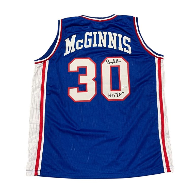 George McGinnis Signed 76ers Custom Jersey w/ HOF 2017 Beckett BAS COA
