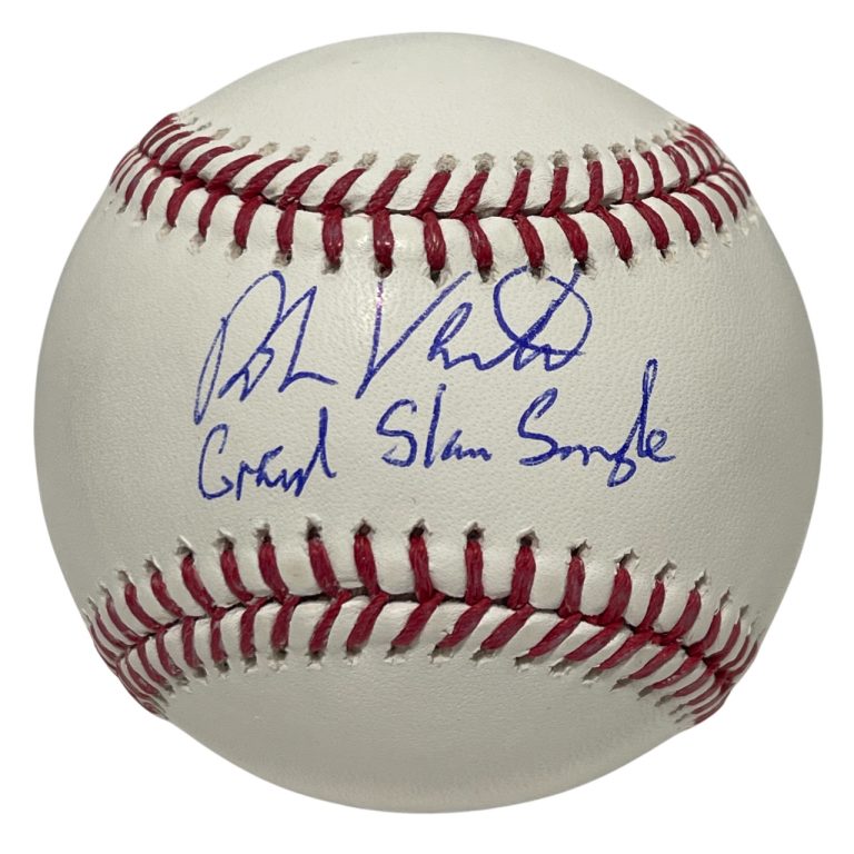 Robin Ventura Signed ROMLB Baseball w/ Grand Slam Single Beckett Witness BAS COA