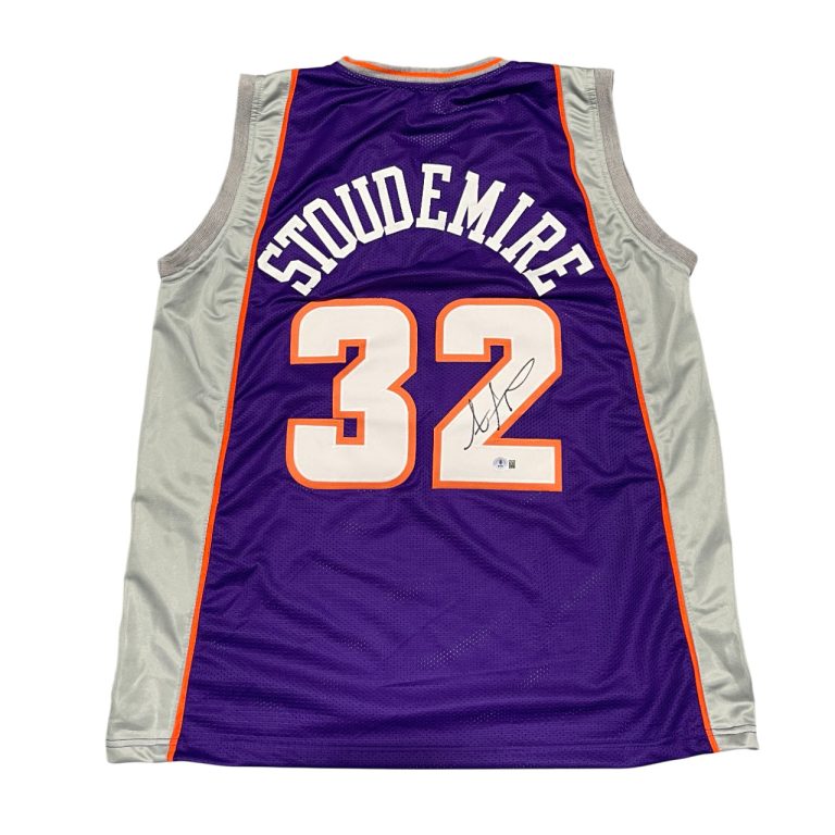 Amar'e Stoudemire Signed Auto Phoenix Suns Custom Jersey Beckett Witness BAS COA