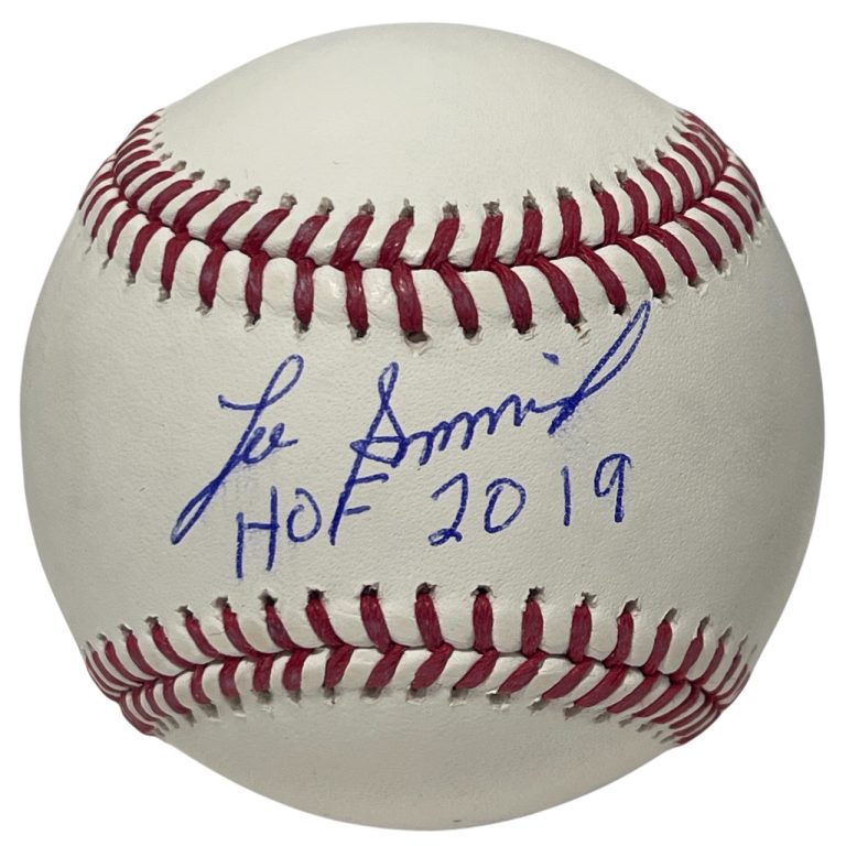 Lee Smith Signed ROMLB Baseball w/ HOF 2019 Beckett Witness BAS COA