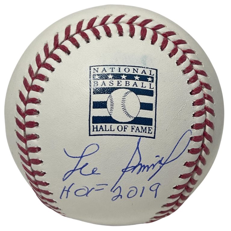 Lee Smith Signed HOF ROMLB Baseball w/ HOF 2019 Beckett Witness BAS COA