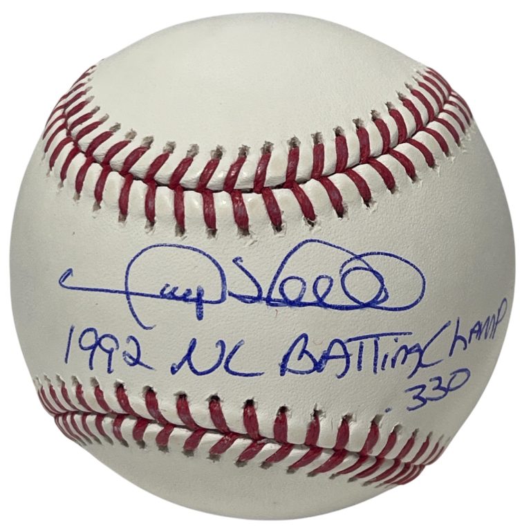 Gary Sheffield Signed ROMLB Baseball w/ Batting Champ Beckett Witness BAS COA