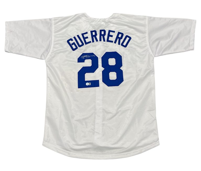 Pedro Guerrero Signed Los Angeles Dodgers Custom Jersey Beckett Witness BAS COA