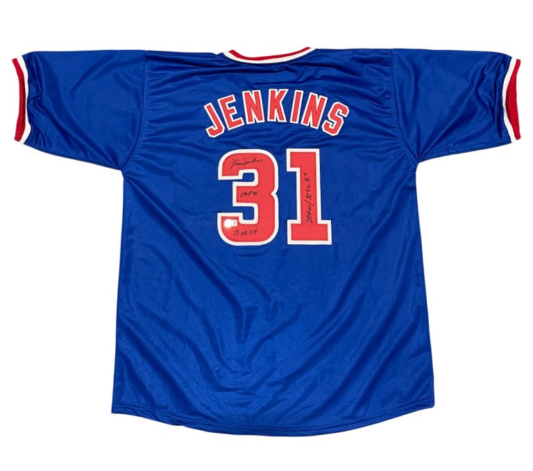 Fergie Jenkins Signed Chicago Cubs Custom Jersey w 4 Ins Beckett Witness BAS COA