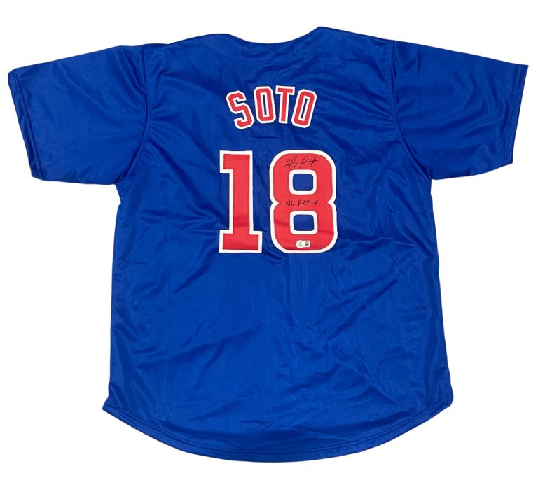 Geovany Soto Signed Chicago Cubs Custom Jersey w/ NL ROY 08 Beckett Wit BAS COA