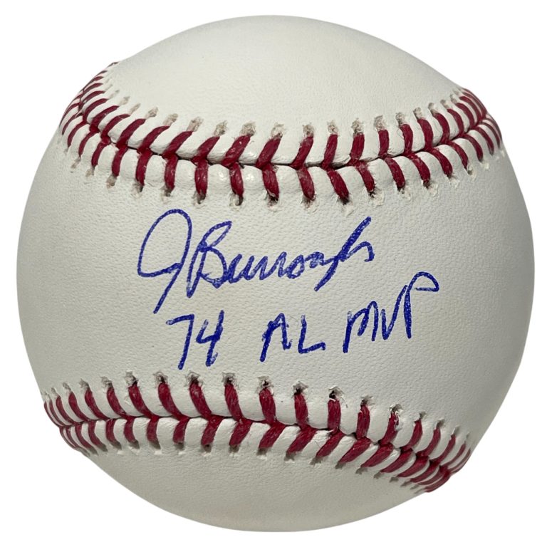 Jeff Burroughs Signed ROMLB Baseball w/ 74 AL MVP Beckett Witness BAS COA