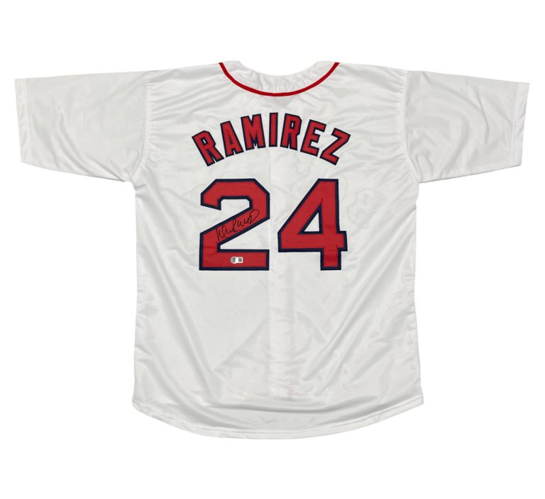 Manny Ramirez Signed Boston Red Sox Custom Jersey Beckett Witness BAS COA