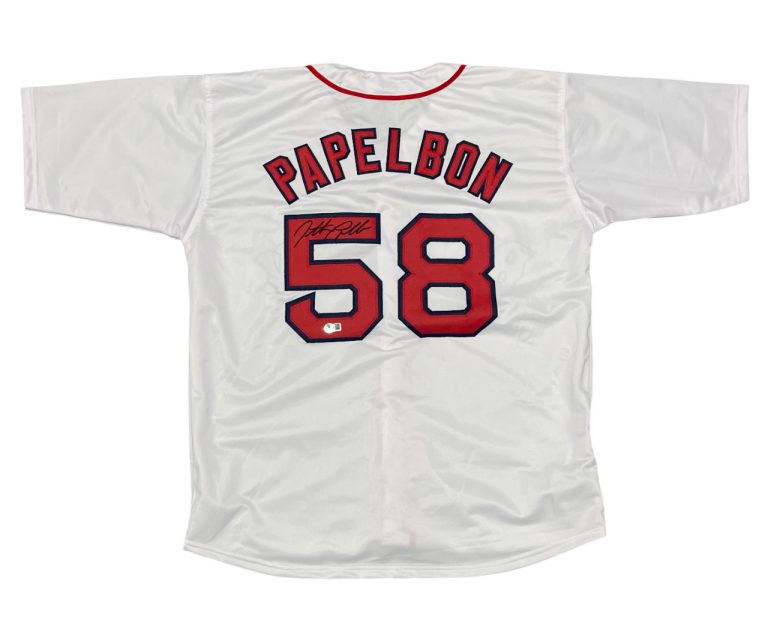 Jonathan Papelbon Signed Boston Red Sox Custom Jersey Beckett Witness BAS COA