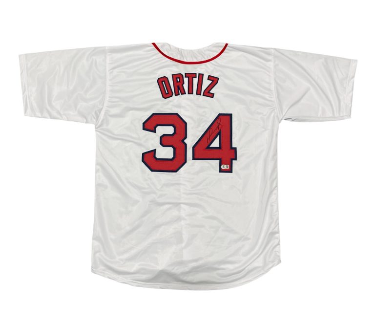 David Ortiz Signed Boston Red Sox Custom Jersey Beckett Witness BAS COA