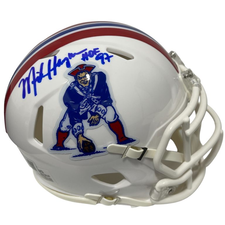 Mike Haynes Signed Patriots TB Mini Helmet w/ HOF 97 Beckett Witness BAS COA